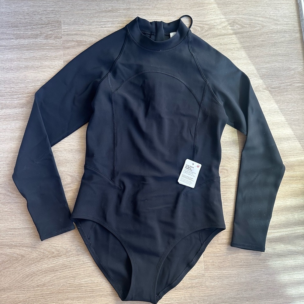 lululemon athletica Black Long Sleeve One Piece Swimsuit